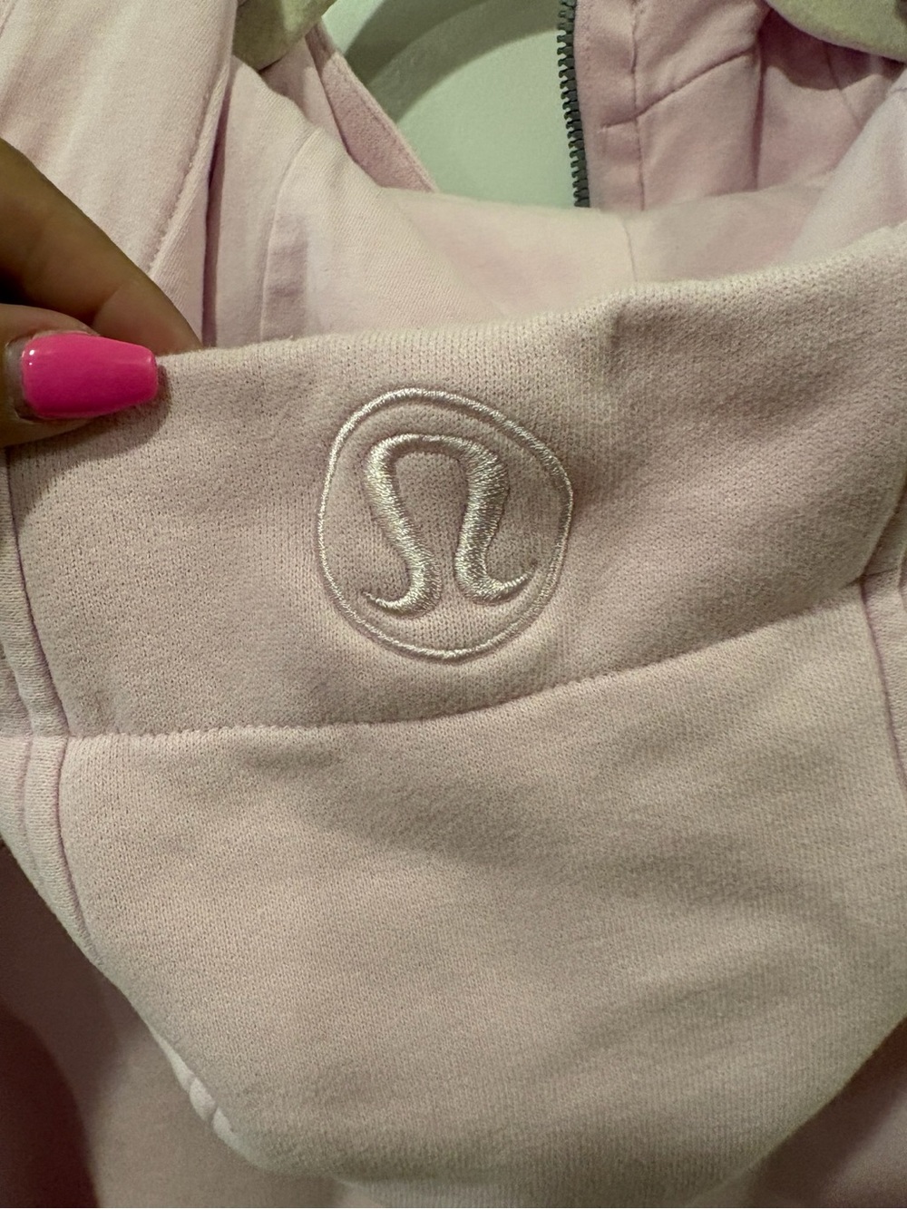 Lululemon Scuba Full Zip Cropped Hoodie Strawberry Milkshake Approx Sz 8 - Picture 3 of 3